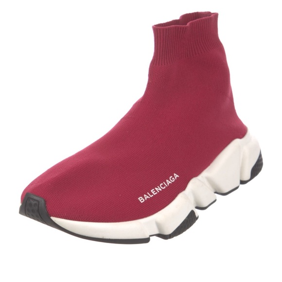 Balenciaga Red Sock Sneakers - Picture 1 of 9